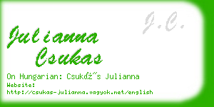 julianna csukas business card
